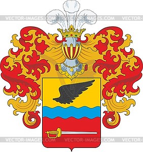 Kolovsky family coat of arms - royalty-free vector clipart