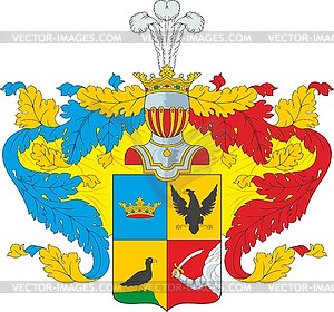 Likharev family coat of arms - vector EPS clipart
