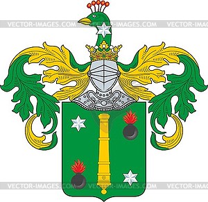 Bonnet family coat of arms (Pawiniec) - vector image