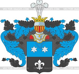 Katranowski family coat of arms - color vector clipart