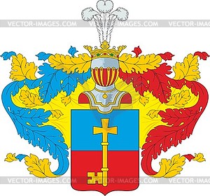 Klyucharyov family coat of arms - vector clipart