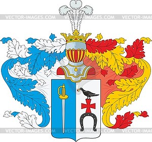 Kozlov family coat of arms (#2) - vector clipart