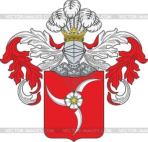 Польский фамильный герб Роля - векторизованный клипарт