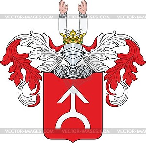 Polish family coat of arms Ogończyk - vector image