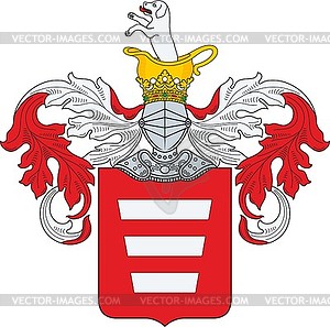 Польский фамильный герб Корчак - изображение векторного клипарта