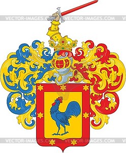 Szklarski family coat of arms - vector image