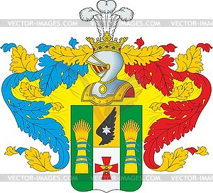 Yasherov family coat of arms - vector clip art