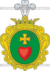 Polubotok family coat of arms - vector clipart