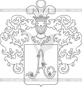 Anosov family coat of arms (#2) - vector image