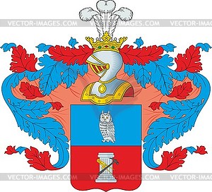 Tomilov family coat of arms - vector clip art