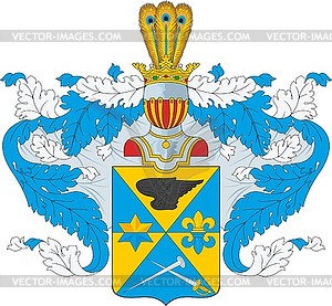Дюкло, фамильный герб - клипарт в векторном виде