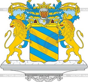 Де Брессаны, фамильный герб - цветной векторный клипарт