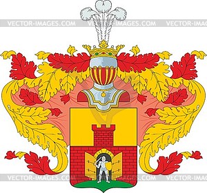 Chagin family coat of arms - vector image