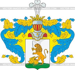 Lupandin family coat of arms (#2) - vector clipart / vector image