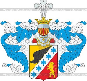Cherkezov family coat of arms - vector clipart / vector image