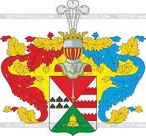 Doucette family coat of arms - vector image