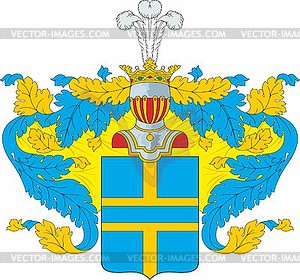 Krivoshein family coat of arms - vector image