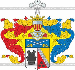Kurdyumov family coat of arms - vector clip art