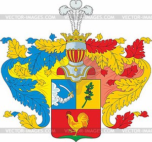 Kusovnikov family coat of arms - vector image