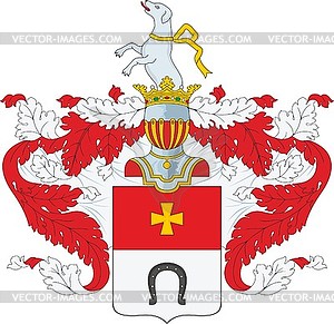 Mukhanov family coat of arms - vector image