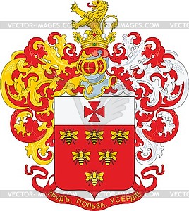 Obraztsov family coat of arms - vector clipart