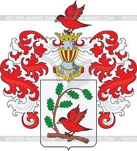 Stieglitz family coat of arms - vector clip art