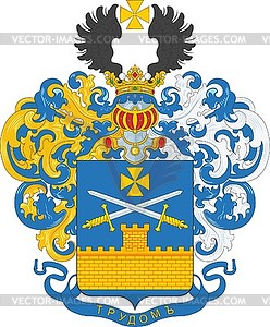 Туловы, фамильный герб - векторизованное изображение