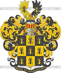 Utin family coat of arms - vector clipart