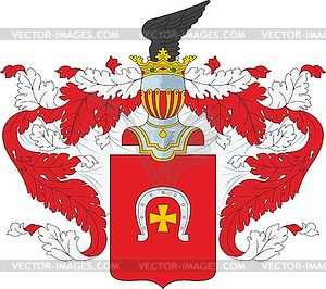 Bakhtin family coat of arms - vector clip art