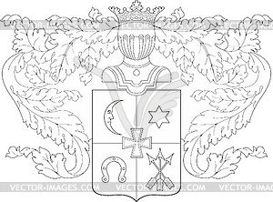 Mitusov family coat of arms - vector clipart