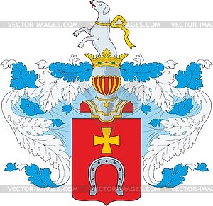 Mukhanov family coat of arms - vector image