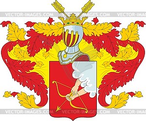 Zakrevsky family coat of arms - vector clipart