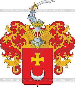 Lukhmanov family coat of arms - vector image