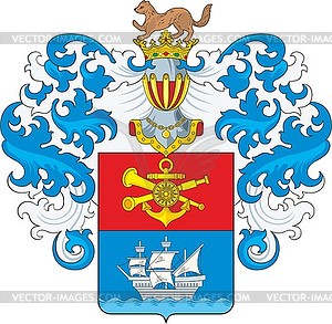 Sidorov family coat of arms - vector clipart