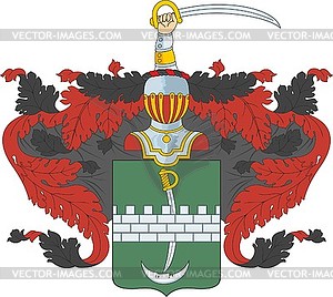 Koshkin family coat of arms - vector image