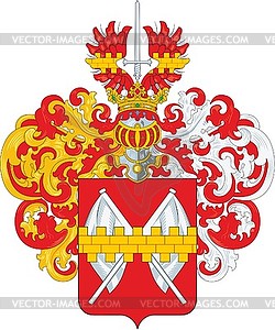 Yakovlev family coat of arms - vector clip art