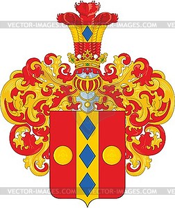 Машановы, фамильный герб - векторное графическое изображение