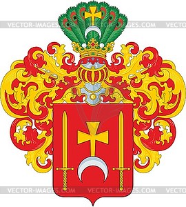 Melnikov family coat of arms - vector clip art