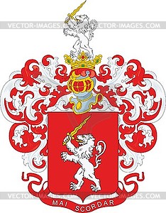 Morgoli family coat of arms - vector clipart