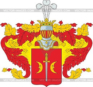 Miklaszewski family coat of arms - vector clipart