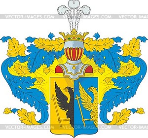 Nesterov family coat of arms - royalty-free vector clipart