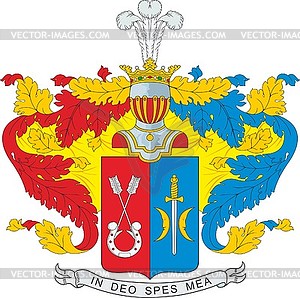 Miklaszewski family coat of arms - vector clipart