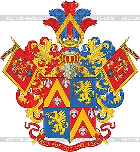 Totleben family coat of arms - vector clipart / vector image