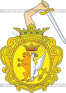 Afendik family coat of arms - vector image