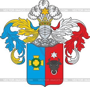 Нагрода - польский фамильный герб - векторный клипарт EPS