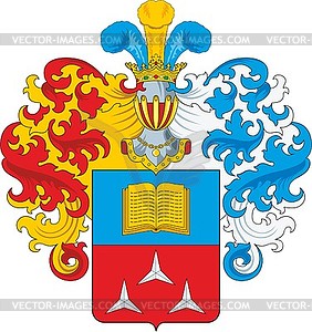 Nikolin family coat of arms - vector clipart