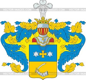 Olonkin family coat of arms - vector clip art