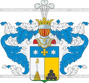 Panov family coat of arms - vector image