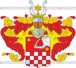 Папенгуты, фамильный герб - изображение в векторном виде
