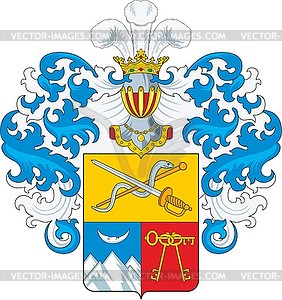 Paul family coat of arms - vector image